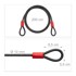 NORTHIX Sigurnosni kabel s petljama, 2 m, čelični kabel 10 mm