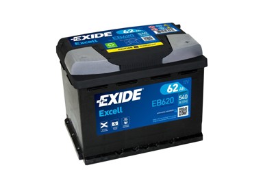 EXIDE Akumulator 62Ah D+ EB620 24,2x17,5x19,0 (540A)