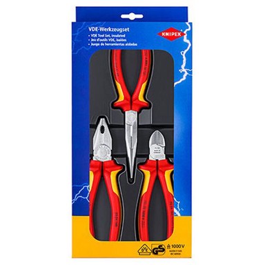 KNIPEX Set izoliranih kliješta, 1000 V, 3 kom, crvena