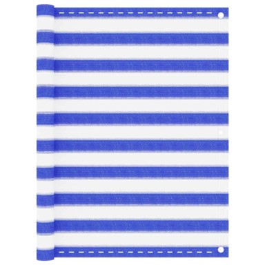 Balkonski zastor 120 x 400 cm HDPE, plavo-bijeli
