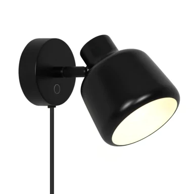 LOUELLA Zidna lampa, crna, E14