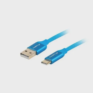 LANBERG Kabel USB CA-USBO-22CU-0010-BL, plavi, 1m, USB 2.0, USB C na USB A
