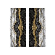 MILA HOME Zavjese u crno-zlatnoj boji u setu od 2 kom 140x260 cm