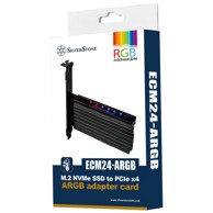 SILVERSTONE Adapter SST-ECM24-ARGB, PCI-E Gen4, M.2 (NGFF)