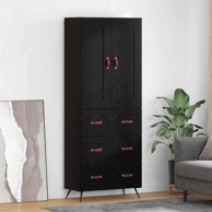 Kuhinjski ormarić 69,5x34x180 cm, crni hrast