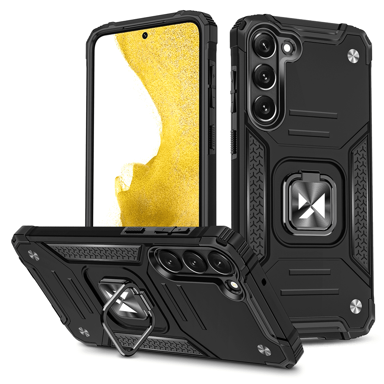 WOZINSKY Oklopna futrola Ring Armor za Samsung Galaxy S23+, crna