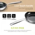 BE LIVING Set tava Essential Black, 24 cm i 28 cm, troslojni nehrđajući čelik