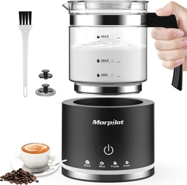 Morpilot - 4-u-1 električni aparat za pjenjenje mlijeka, 600W, 130-500 ml
