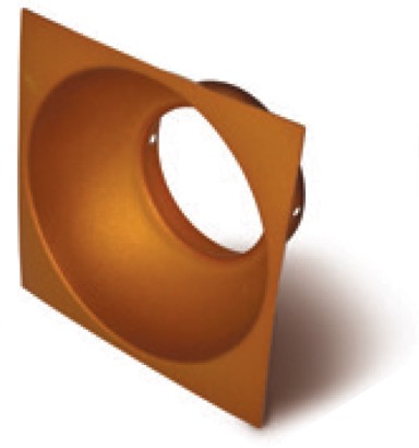 Nadgradbena spot rasvjeta Sqare Reflector, zlatna