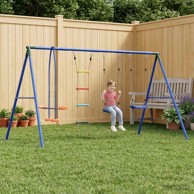 Set vanjskih ljuljački, 330 x 185 x 185 cm, čelik i PE, šareni