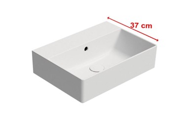 GSI KUBE X Umivaonik, 50x37 cm, bez otvora, keramika, bijela mat
