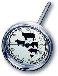 TFA Analogni termometar za pečenje od nehrđajućeg čelika, za pećnicu i roštilj