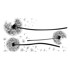 AMBIANCE Set zidnih samoljepljivih naljepnica Flying Dandelions