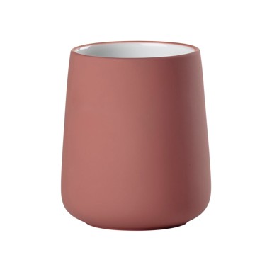 ZONE Svijetlo crvena čaša za četkice za zube od kamenine Nova 