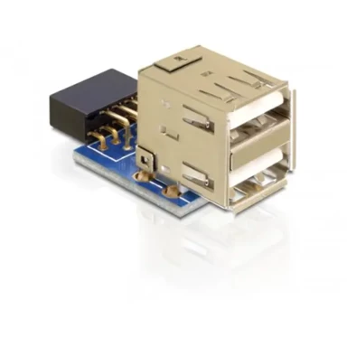 DELOCK USB pinheader adapter, 2 USB 2.0 priključka, plava
