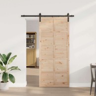 Klizna vrata 80 x 208 cm, masivna borovina