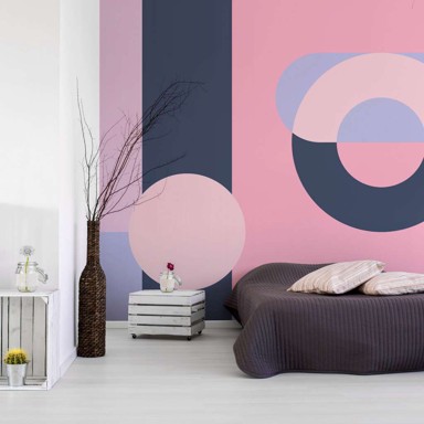 Foto tapeta Geometric Wreath (Violet) 450x315
