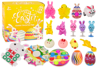 Set igračaka Easter Fidget Toys squishy anti-stress, 18 elemenata, višebojno