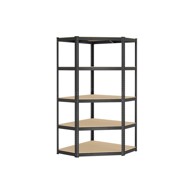 SONGMICS Kutni regal, 90 x 90 x 180 cm, crni