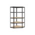 SONGMICS Kutni regal, 90 x 90 x 180 cm, crni