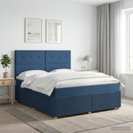 Boxspring krevet s madracem 180 x 200 cm tkanina, plavi