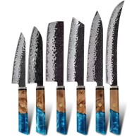 Set damaščanskih kuhinjskih noževa AI-37546, plavi