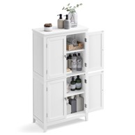 SONGMICS Podni kupaonski ormarić, 60 x 30 x 110 cm, bijela