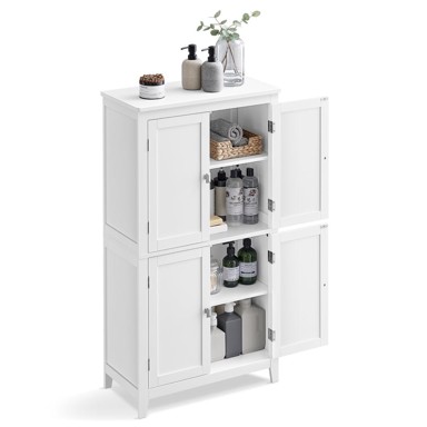 SONGMICS Kupaonski podni ormarić 60x30x110 cm, bijela