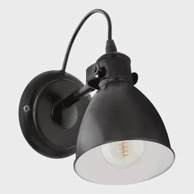 Zidna lampa Priddy, 1×E27, crna i bijela