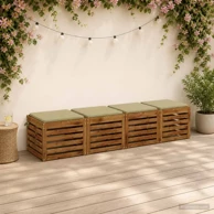 Jastučići za sjedalo Soest 4 kom 45 x 45 x 3 cm melange, svijetlozeleni