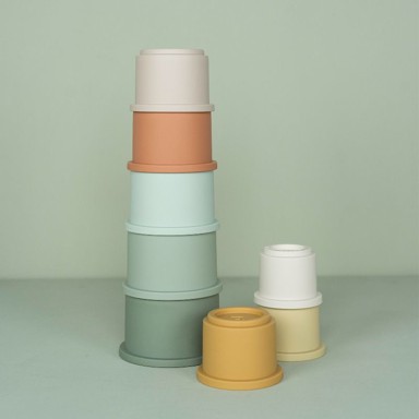 LITTLE DUTCH Šalice za slaganje Unisex, 8 komada, visina 43 cm, polipropilen