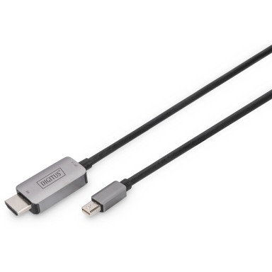 DIGITUS DisplayPort za HDMI kabel crni 8K mini, 60Hz, aluminijski crni 1m