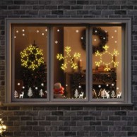 Božićna pahulja s 252 LED svjetlima, topla bijela, 45x38 cm, PVC