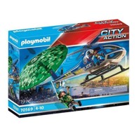 PLAYMOBIL Playset City Action Policijski helikopter: Potjera padobranom 70569