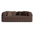 COSMOPOLITAN DESIGN Smeđa baršunasti sklopiva sofa 206 cm Kemi, 206x95x70,05 cm