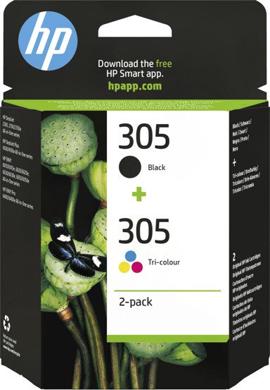 HP Tinta za printer 305 2-Pack 4/1 P/N: 6ZD17AE, CMYK