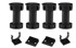 Noga za kuhinjski namještaj 150 mm/crna set 4 noge + 2 kopče