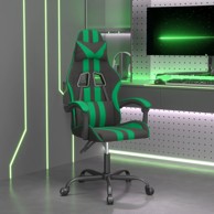 Okretna gaming stolica crno-zelena od umjetne kože