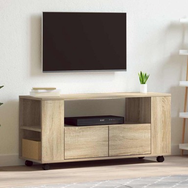 TV ormarić 102x34,5x43 cm, konstruirano drvo, hrast sonoma