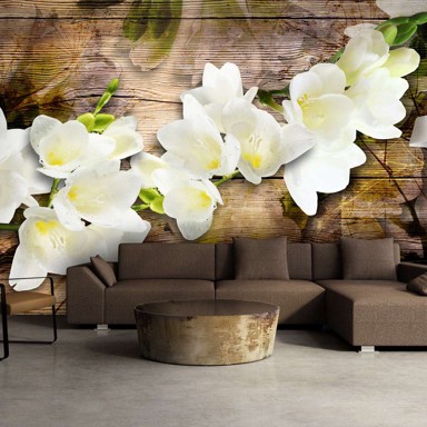 Foto tapeta Freesia on Wood 350x245