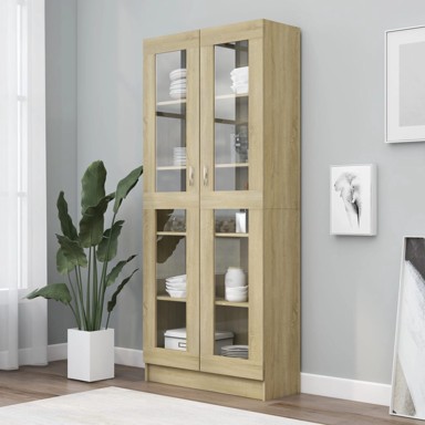 Vitrina boja hrasta sonome 82,5 x 30,5 x 185,5 cm od iverice