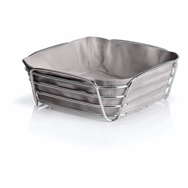 BLOMUS Siva korpica za pecivo s pamučnim uloškom Delara, šířka 25 cm
