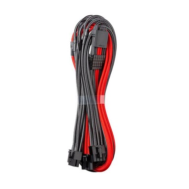 CABLEMOD C-Series Pro ModMesh 12VHPWR na 3x PCI-e kabel za Corsair, 60cm, karbonski/crveni CM-PCSR-16P3-N60KCR-5PK-R