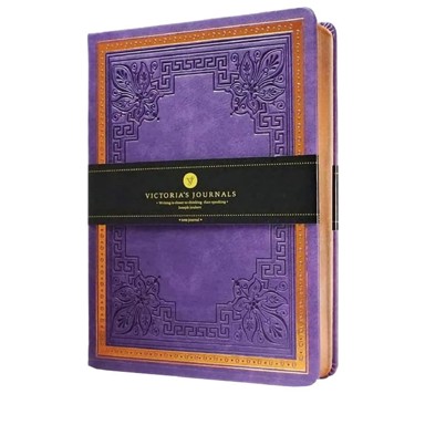 OLD BOOK MARKER Notes 20,5 × 14,5 cm, crte, 160 listova, bez zatvaranja, ljubičasti (1180)