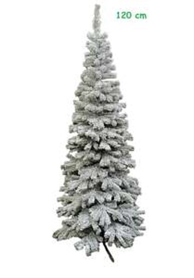 Umjetno i usko božićno drvce Karolina, snježno, 120 cm