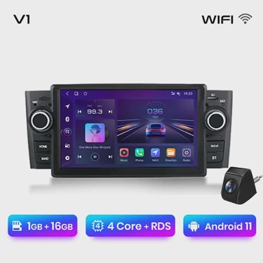 Autoradio uređaj, Android 11 za Fiat Grande Punto i Linea (2007–2012), WIFI, 1GB/16GB, S