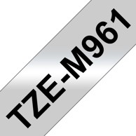 BROTHER laminirana traka TZM961, crna na srebrnoj, 36 mm x 8 m
