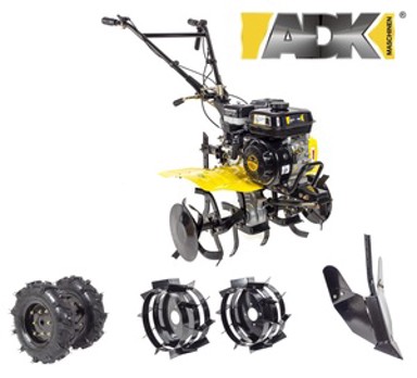 ADK Kopačica GT800B, motorna, 7 KS, elektro start, gumeni kotači + metalni kotači + plug + bočni diskovi