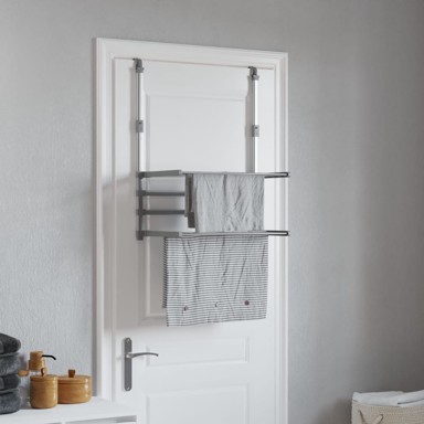 Stalak za sušenje za balkon, 89 x 25 x 60-95 cm, aluminijski