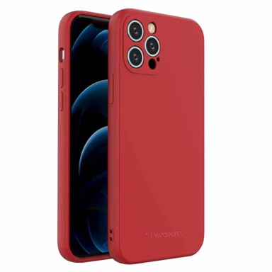 WOZINSKY Color Case silikonska fleksibilna maskica za iPhone 12 Pro, crvena